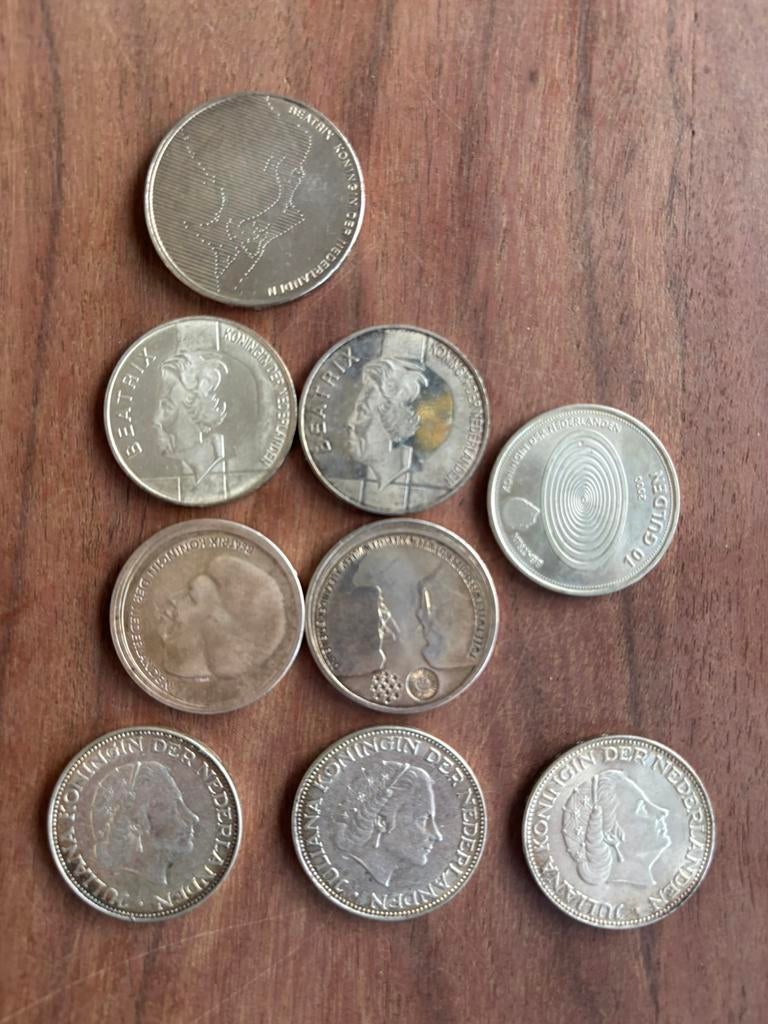 Zilveren munten Nederland, Postzegels en Munten, Munten | Nederland, Koningin Beatrix, Zilver, Losse munt, Overige waardes