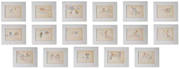 Max Schwimmer 17 Litho's Tagebuch Goethe Erotisch Gesigneerd, Antiek en Kunst, Kunst | Litho's en Zeefdrukken, Ophalen of Verzenden