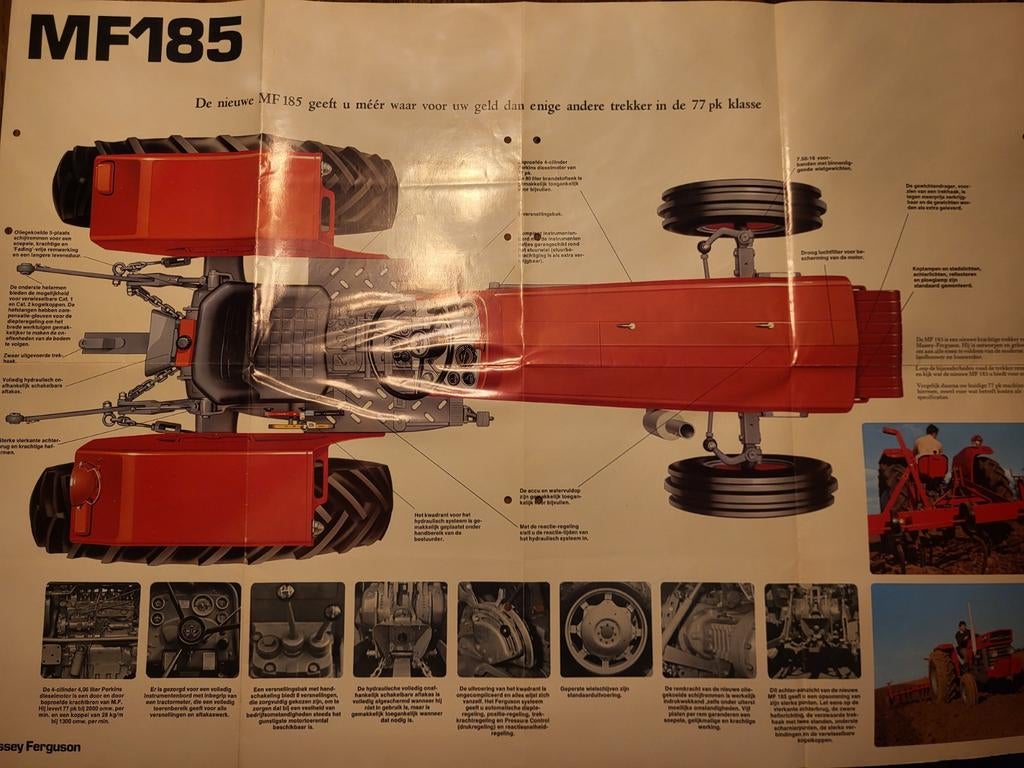 tractor folder Massey Ferguson 185, Boeken, Ophalen of Verzenden