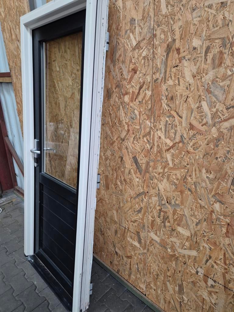 Kunststof buiten deur, Ophalen, Gebruikt, Buitendeur, Glas