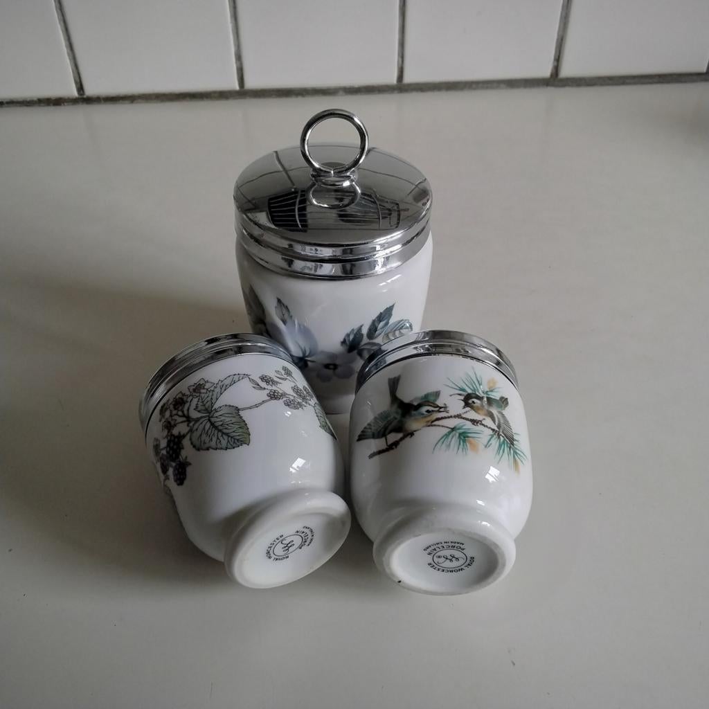 3 x Royal  Worchester  egg coddler, Ophalen of Verzenden
