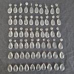 Partij 60 pegels diamant druppels onderdelen kroonluchter, Huis en Inrichting, Lampen | Kroonluchters, Ophalen of Verzenden, Gebruikt