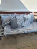Splinter nieuwe donkergrijze zit bank kussen en 4 rugkussens, Tuin en Terras, Tuinmeubel-accessoires, Ophalen, Nieuw