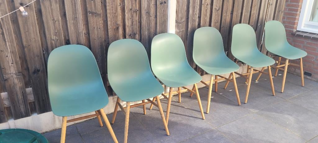 Eetkamerstoelen 6x, Gebruikt, Overige kleuren, Vijf, Zes of meer stoelen, Ophalen