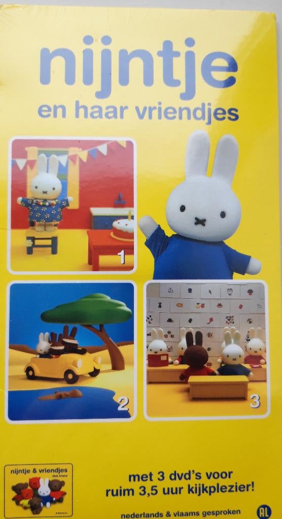 Nijntje en haar vriendjes 3dvd NIEUW IN DE VERPAKKING, Alle leeftijden, Ophalen of Verzenden, Nieuw in verpakking