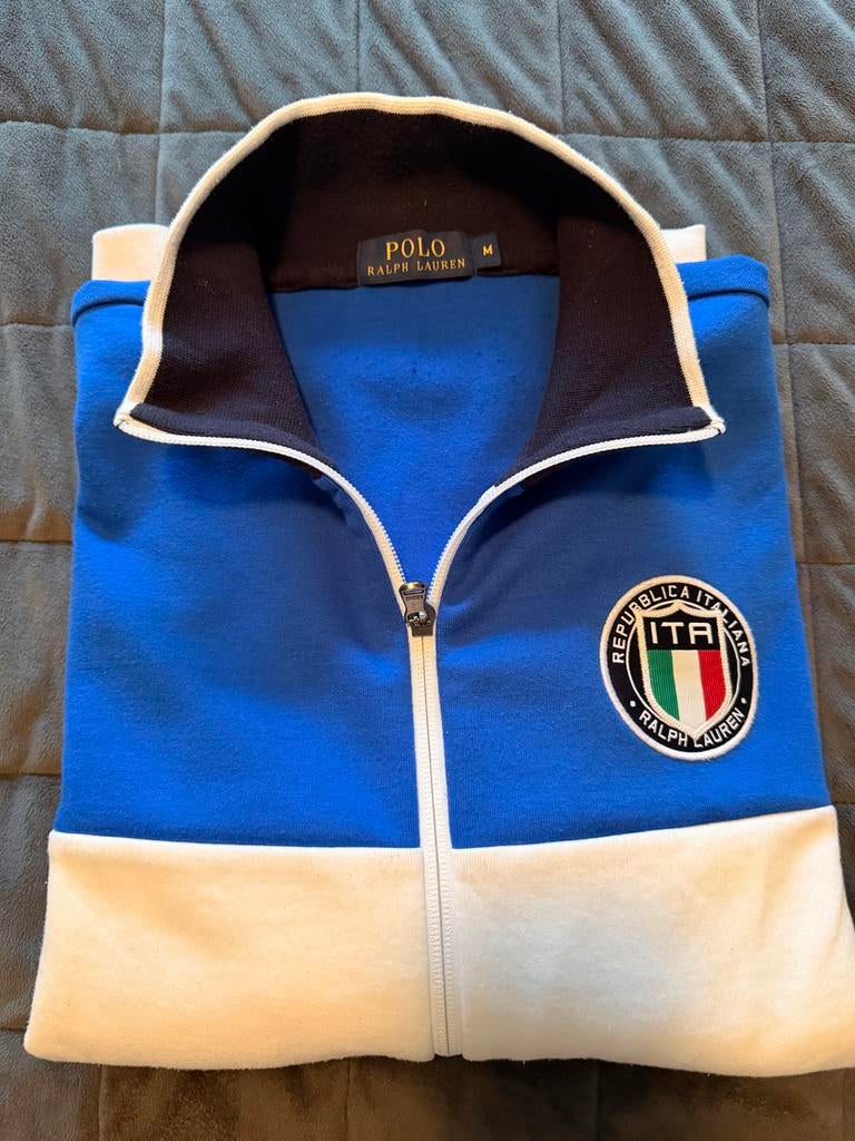 Polo Ralph Lauren vest blauw/wit, Ophalen of Verzenden, Gedragen, Maat 48/50 (M), Blauw