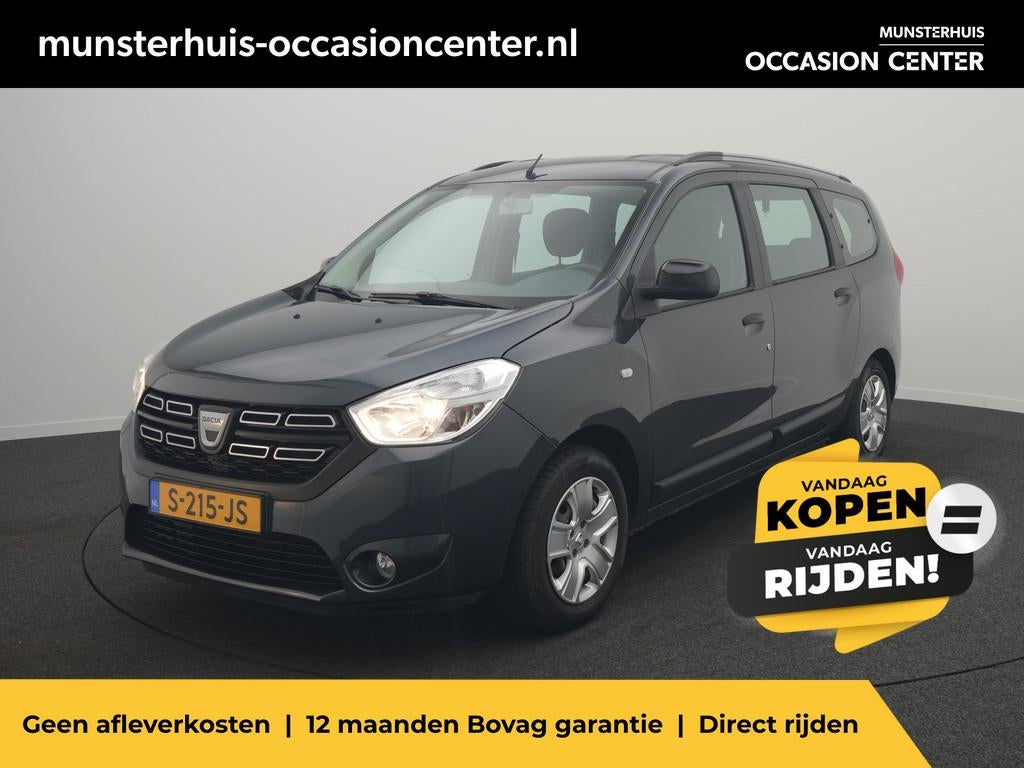 Dacia Lodgy 1.6 SCe 110 Bi-Fuel Ambiance 7p. - RIJKLAARPRIJS, Auto's, Dacia, Voorwielaandrijving, 12 maanden, Stof, Gebruikt