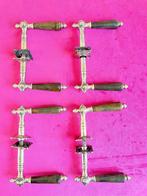 Antieke deurklinken met hoorn, deurkrukken, deur klinken, Antiek en Kunst, Ophalen of Verzenden