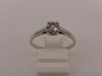 Witgouden damesring solitair met briljant                G52, 18 tot 19, Gebruikt, Overige kleuren, .