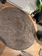 Rond hoogpollig tapijt vloerkleed taupe 200cm, Rond, 200 cm of meer, Ophalen of Verzenden, Zo goed als nieuw