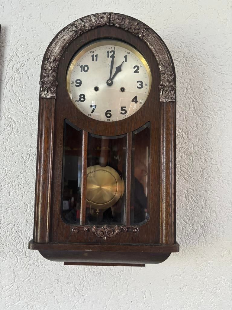 Antiek klok vitrage echt retro uitstraling voor maar 50 euro, Ophalen of Verzenden