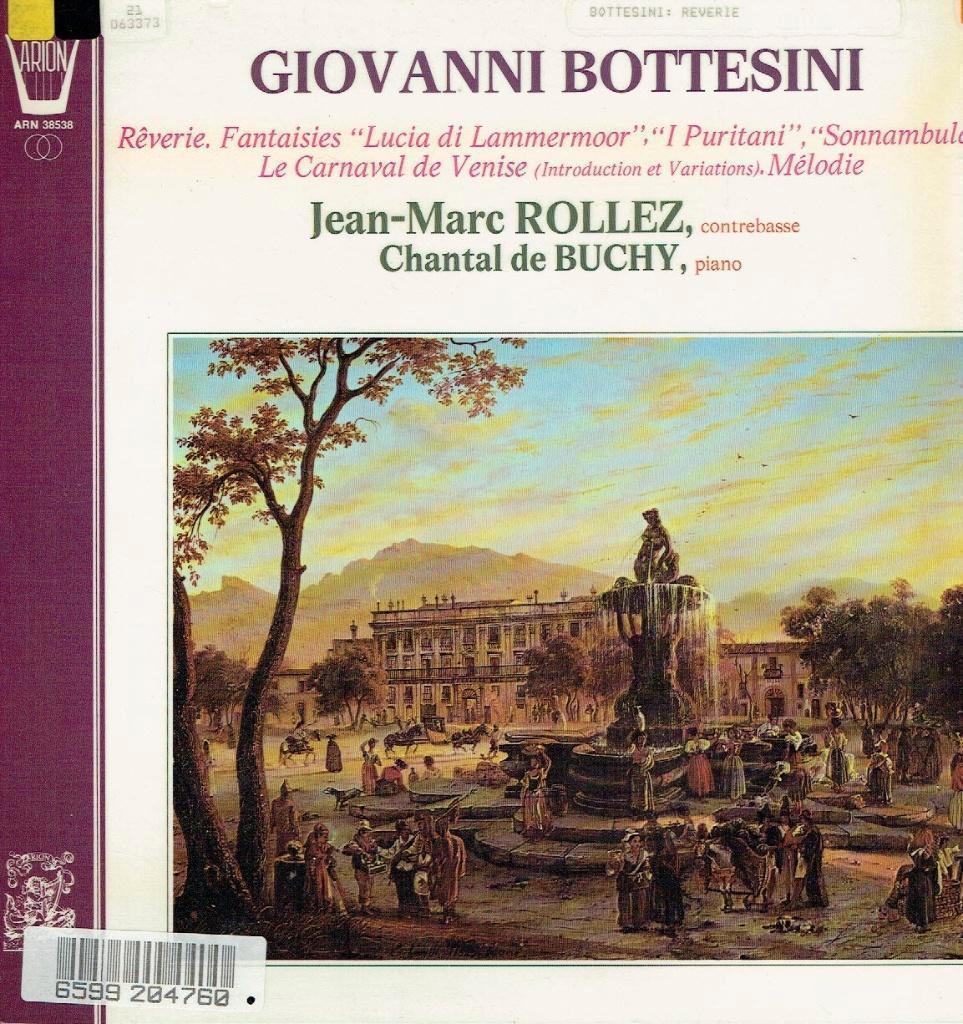 Giovanni Bottesini, Jean-Marc Rollez, Chantal De Buchy, Kamermuziek, Verzenden, Zo goed als nieuw, 12 inch