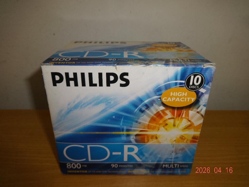 Nieuwe 10-pack Philips CD-R 90 minuten/800MB, Ophalen of Verzenden, Nieuw, Cd, Philips