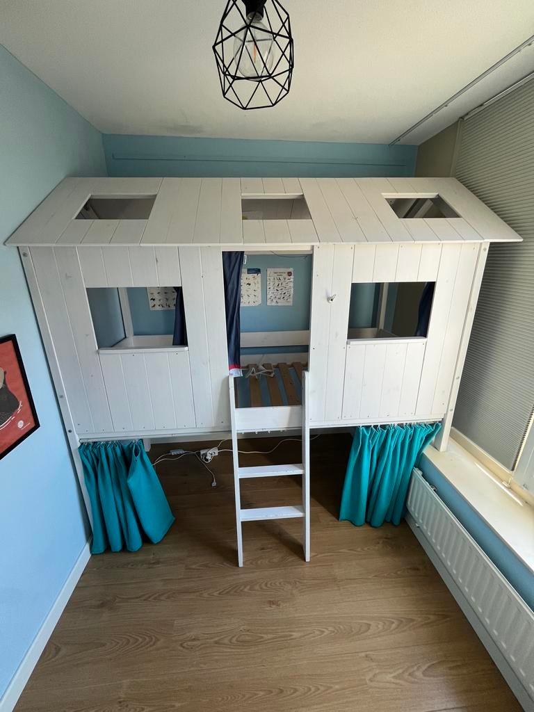 Boomhutbed voor kinderkamer, Ophalen, 85 tot 100 cm, Gebruikt, Hoogslaper of Stapelbed