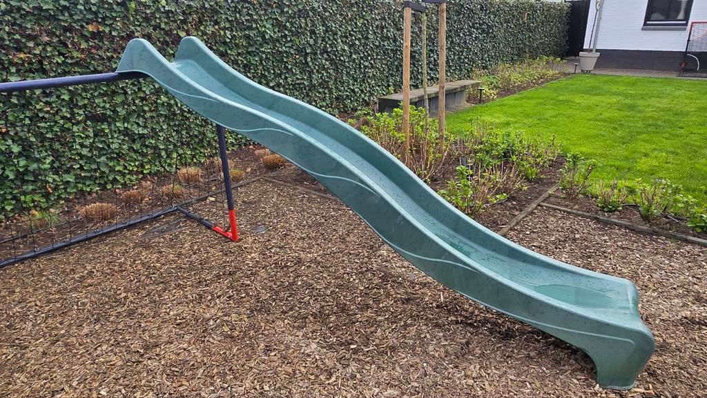 Glijbaan 3 meter groen (platform 150 cm), Ophalen, Gebruikt