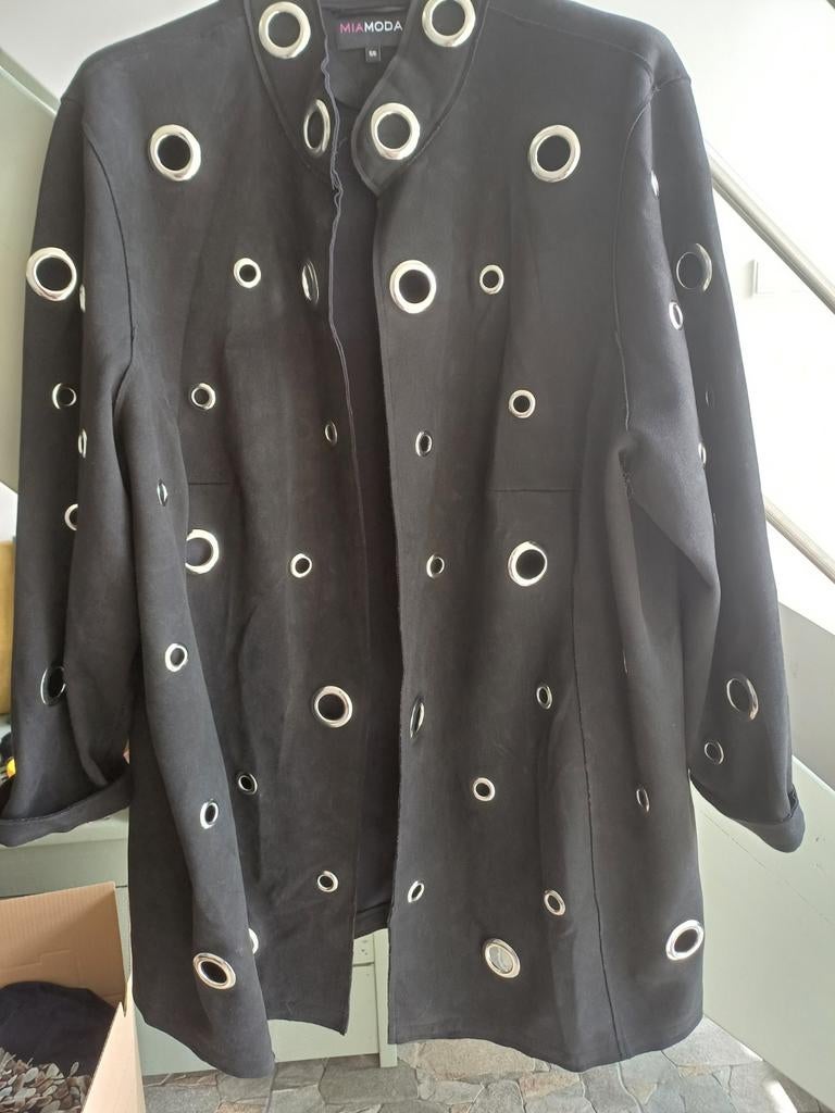 Miamoda maat 56 suede blazer, Ophalen of Verzenden, Zo goed als nieuw, Blauw, Jasje of Colbert