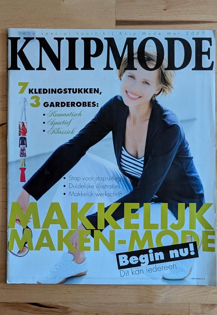 Knip mode nr 5 mei 2007 bijlage stap voor stap uitleg, Hobby en Vrije tijd, Kledingpatronen, Zo goed als nieuw, Vrouw, Knipmode