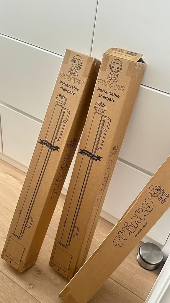 Twinky oprolbaar traphekje wit, Overige materialen, Nieuw, Oprolhekje, Ophalen of Verzenden