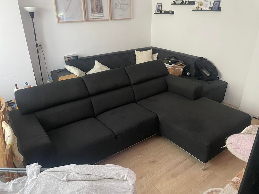 Hoge kwaliteit antraciet hoekbank van XXXLutz, Ophalen, Gebruikt