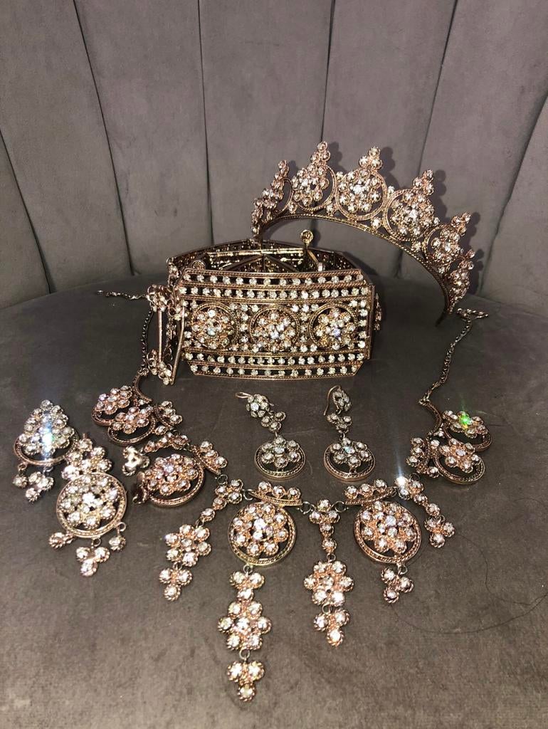 Ziana bruid sieraden bruidssieraden set takshita caftan, Ophalen of Verzenden, Zo goed als nieuw, Overige materialen