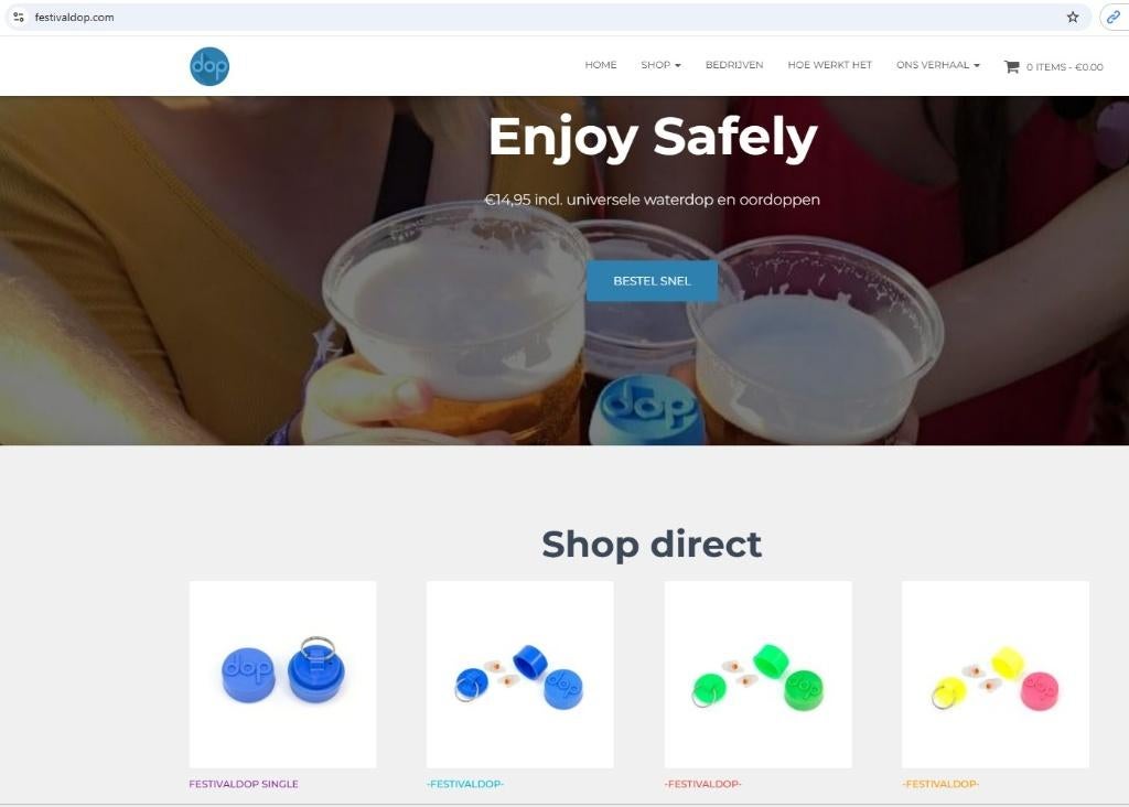 Winstgevend bedrijf en shop; de bekende Festivaldop