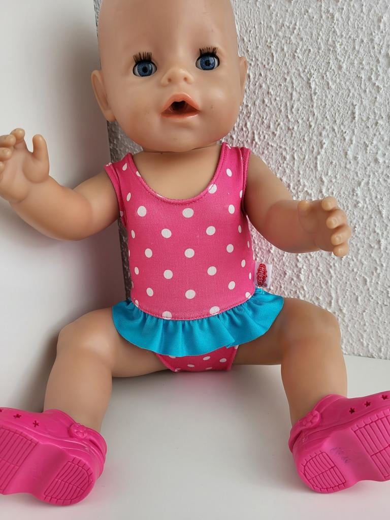 Baby Born kleertjes 2 delug Badpakje.Excl.poppen, Kinderen en Baby's, Ophalen of Verzenden, Zo goed als nieuw, Babypop
