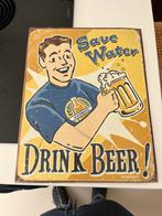 Tinnen decoratie bord, Ophalen, Gebruikt