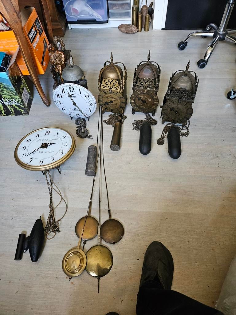 5 lantaren klokken, Antiek en Kunst, Antiek | Klokken, Ophalen of Verzenden