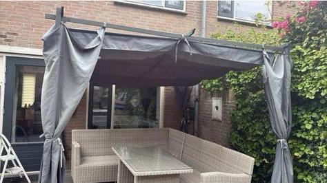 Partytent prieeel pergola goede kwaliteit met gordijntjes, Tuin en Terras, Ophalen of Verzenden, Gebruikt, Minder dan 5 meter