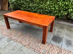 Stoere industriële massief teak houten eettafel 100x220 cm, Ophalen, Stoer teak, Teakhout, 200 cm of meer