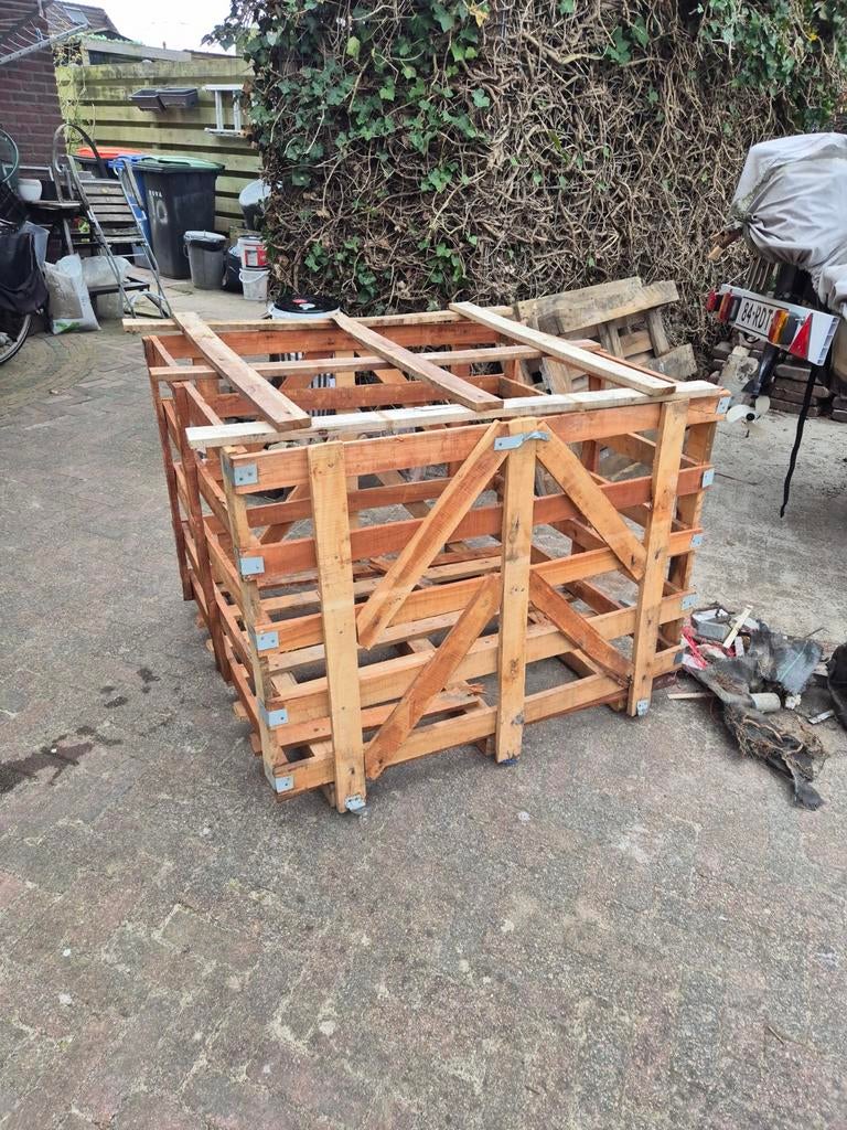 Houten krat, gratis op te halen, Gebruikt, 60 cm of meer, 50 cm of meer, Krat