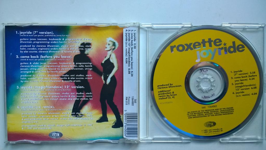 Roxette - Joyride (CD Single), Maxi-single, Ophalen of Verzenden, Zo goed als nieuw, 1 single