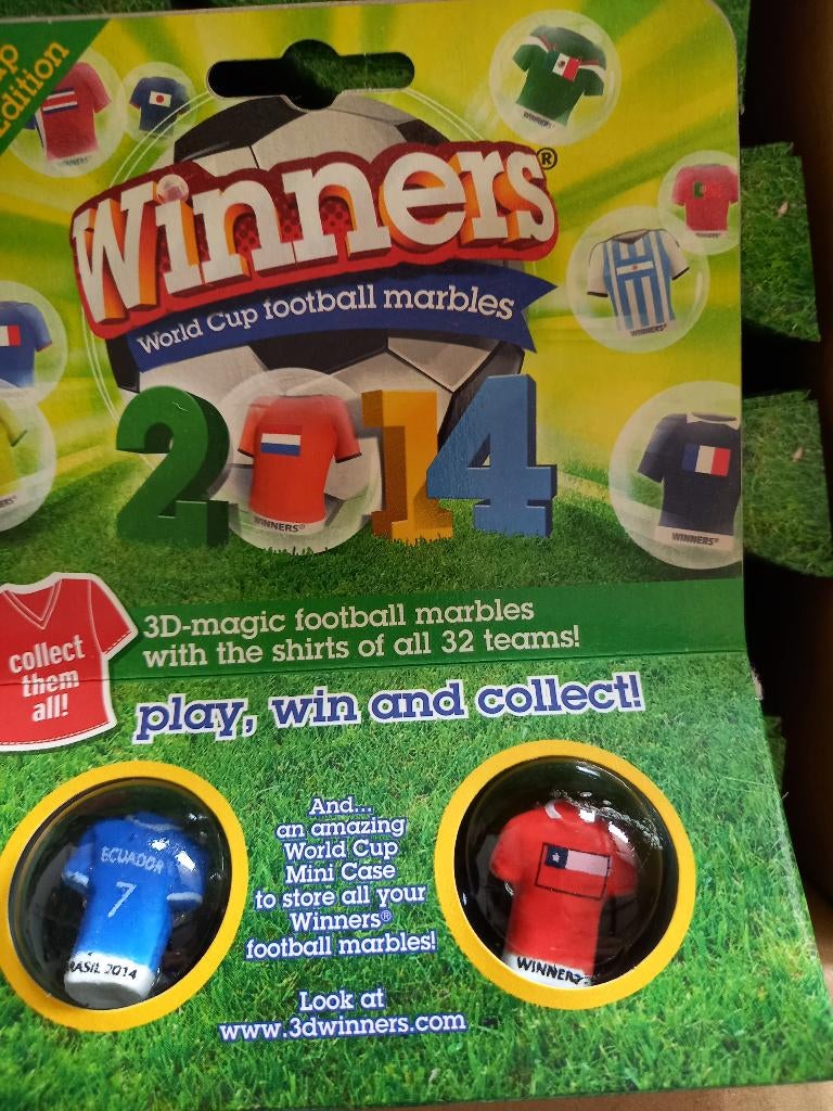Winners 2 pack knikkers wk Brazilië, Verzamelen, Ophalen of Verzenden, Nieuw, Buitenlandse clubs, Beeldje of Poppetje