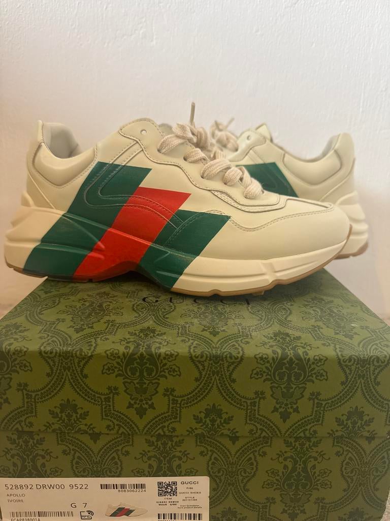 Gucci Rhyton Sneakers Maat 41 - Zo goed als nieuw !, Wit, Ophalen of Verzenden, Sneakers of Gympen, Zo goed als nieuw