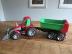 Bruder roadmax tractor met voorlader en aanhangwagen, Ophalen of Verzenden, Zo goed als nieuw