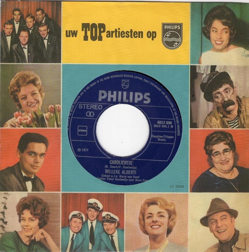 WILLELE ALBERTI  -  Carolientje, Cd's en Dvd's, Vinyl Singles, Gebruikt, Single, Nederlandstalig, 7 inch, Ophalen of Verzenden