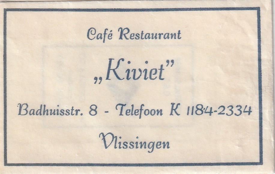 Suikerzakje #987 : Kiviet Vlissingen, Verzenden, Nederland