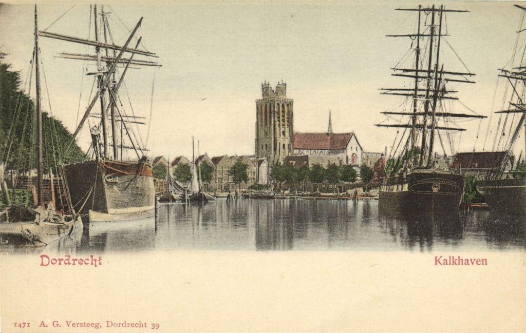 Dordrecht. - Kalkhaven - A.G. Versteeg - ongelopen, Ophalen of Verzenden, Voor 1920, Ongelopen, Zuid-Holland
