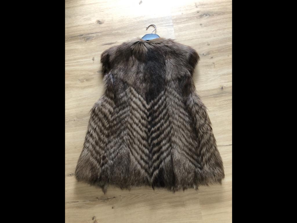 Prachtige vintage bont bodywarmer - Maat 38, Kleding | Dames, Bodywarmers, Ophalen, Zo goed als nieuw, Maat 38/40 (M), Bruin
