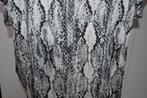 RST24 One size Tuniek Zwart grijs Wit, Kleding | Dames, Ophalen of Verzenden, Zo goed als nieuw, Zwart, Blouse of Tuniek