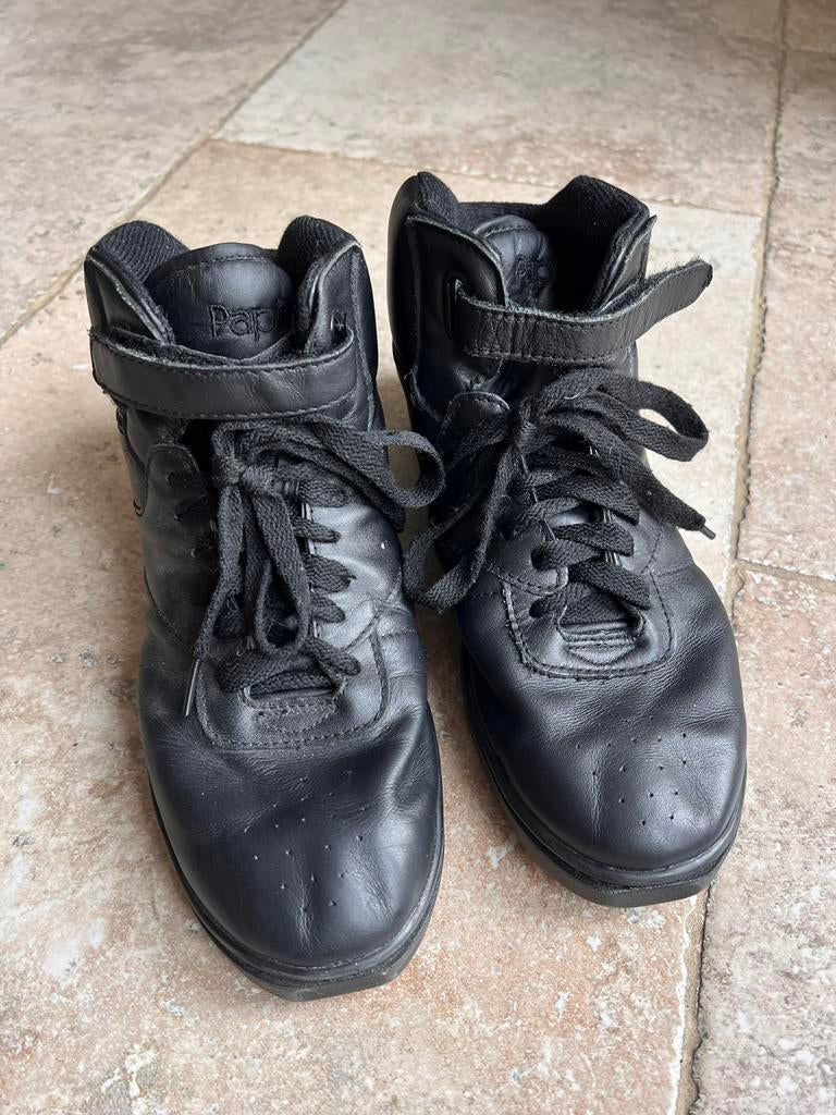 Papillion Zwarte leren Dansschoenen maat 41,5, Ophalen of Verzenden, Gedragen, Zwart, Dansschoenen