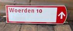 Vintage verkeersbord Woerden Reeuwijk Gouda uniek!, Verzamelen, Merken en Reclamevoorwerpen, Ophalen of Verzenden, Gebruikt, Reclamebord