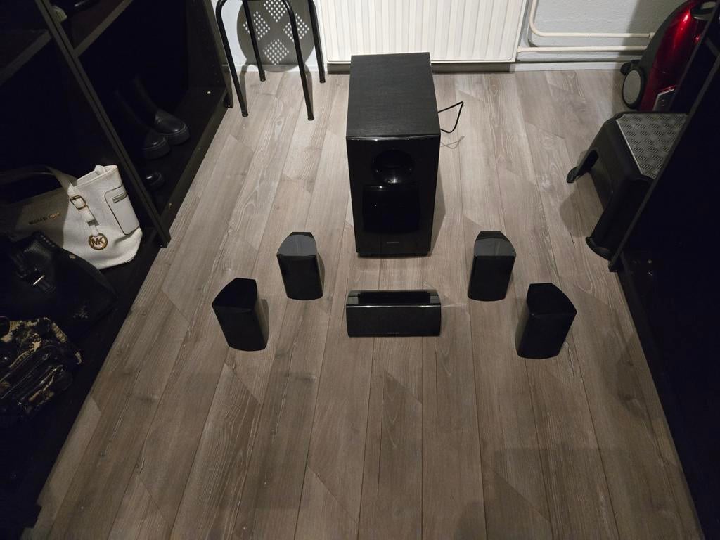 Onkyo surround speakers met subwoofer, Audio, Tv en Foto, Luidsprekers, Overige merken, Ophalen of Verzenden, Zo goed als nieuw