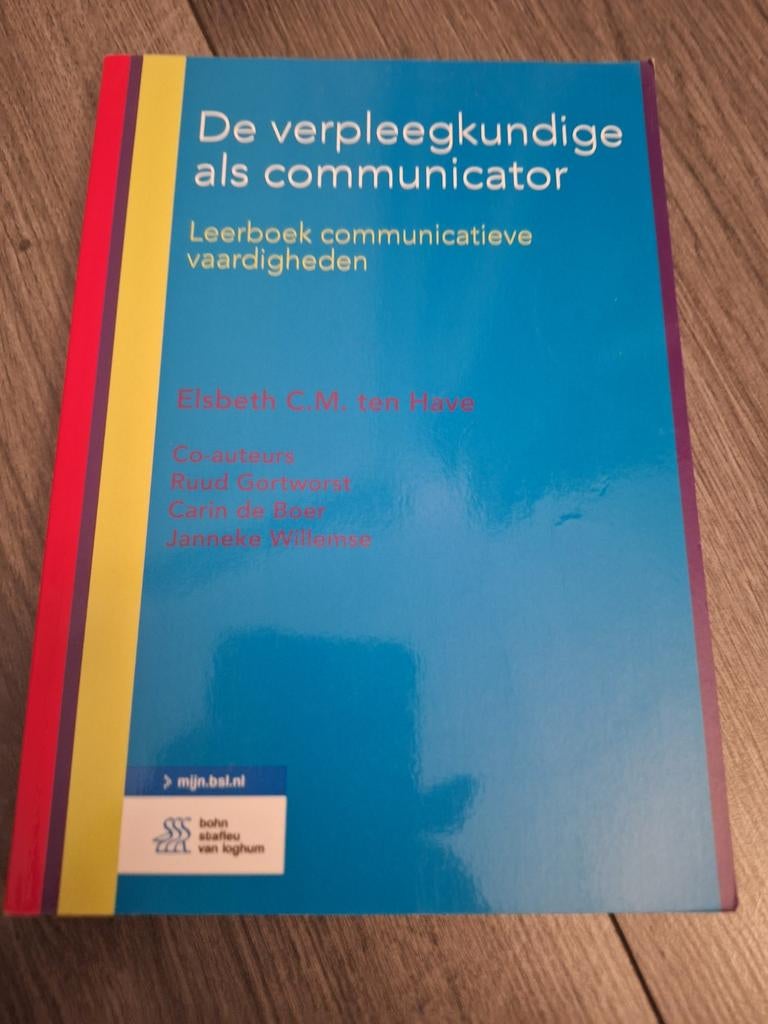 De verpleegkundige als communicator, Ophalen of Verzenden, Beta, Zo goed als nieuw, HBO