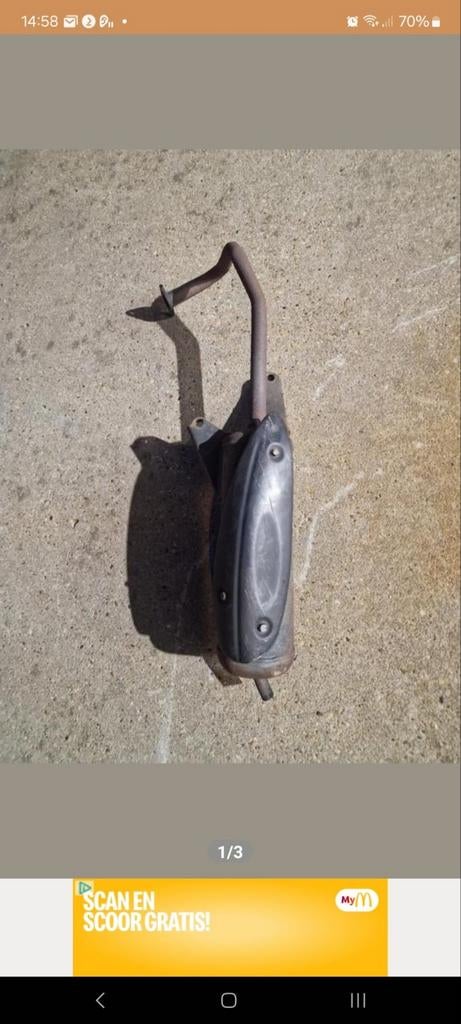 Uitlaat voor BTC AGM GY6 scooter - Gebruikt, Fietsen en Brommers, Brommeronderdelen | Scooters, Ophalen of Verzenden, Gebruikt