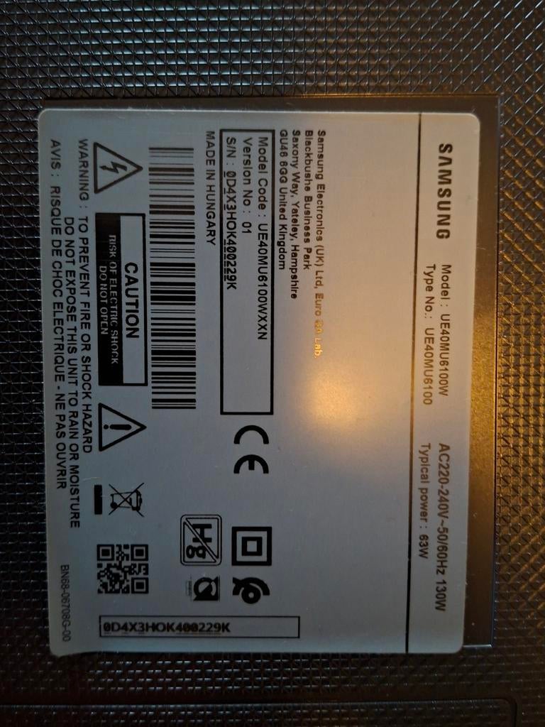 Te koop samsung smart tv 45 inch, Audio, Tv en Foto, Televisies, Ophalen, 50 Hz, Zo goed als nieuw, Samsung