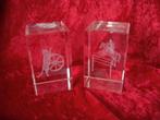 Glas Paard Ruiter, Poes - Kristal 3D Laserblok - Nieuw pstuk, Verzamelen, Beelden en Beeldjes, Ophalen of Verzenden, Nieuw, Dier
