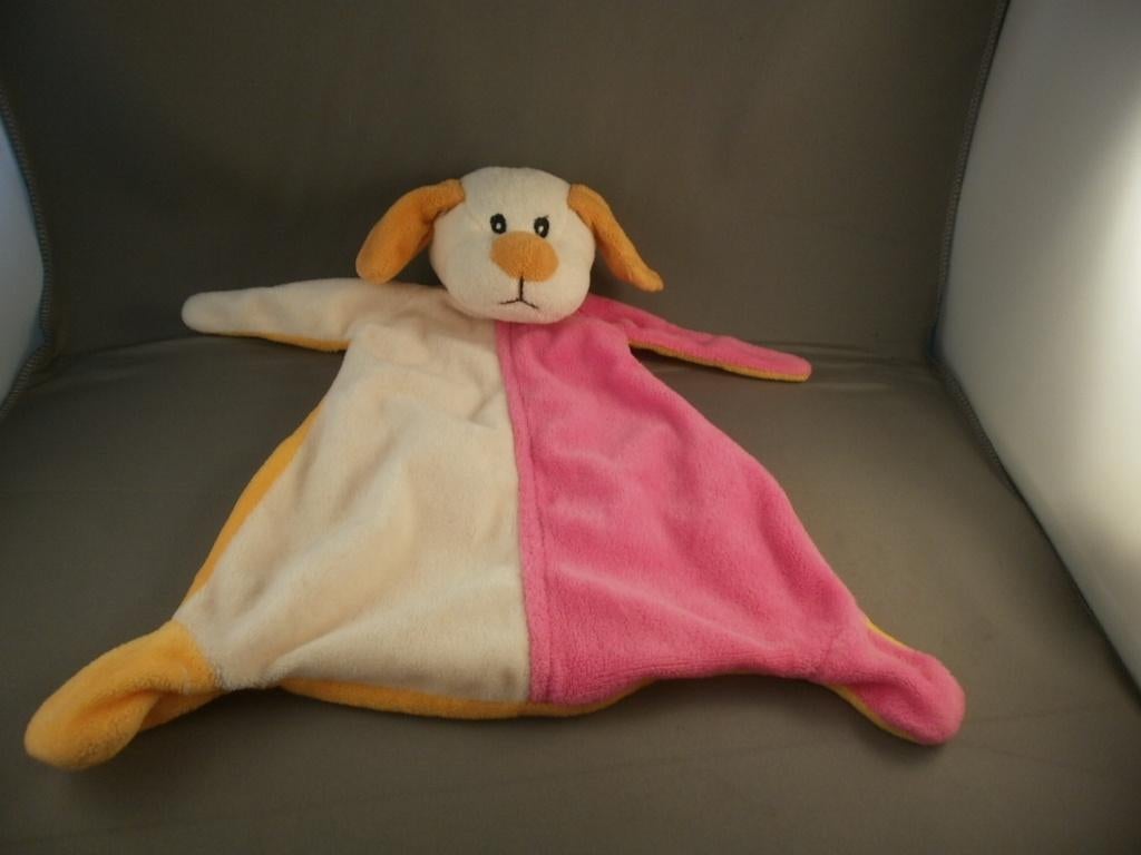 action toy toys hond tuttel wit roze oranje velours zwarte, Kinderen en Baby's, Speelgoed | Knuffels en Pluche, Ophalen of Verzenden