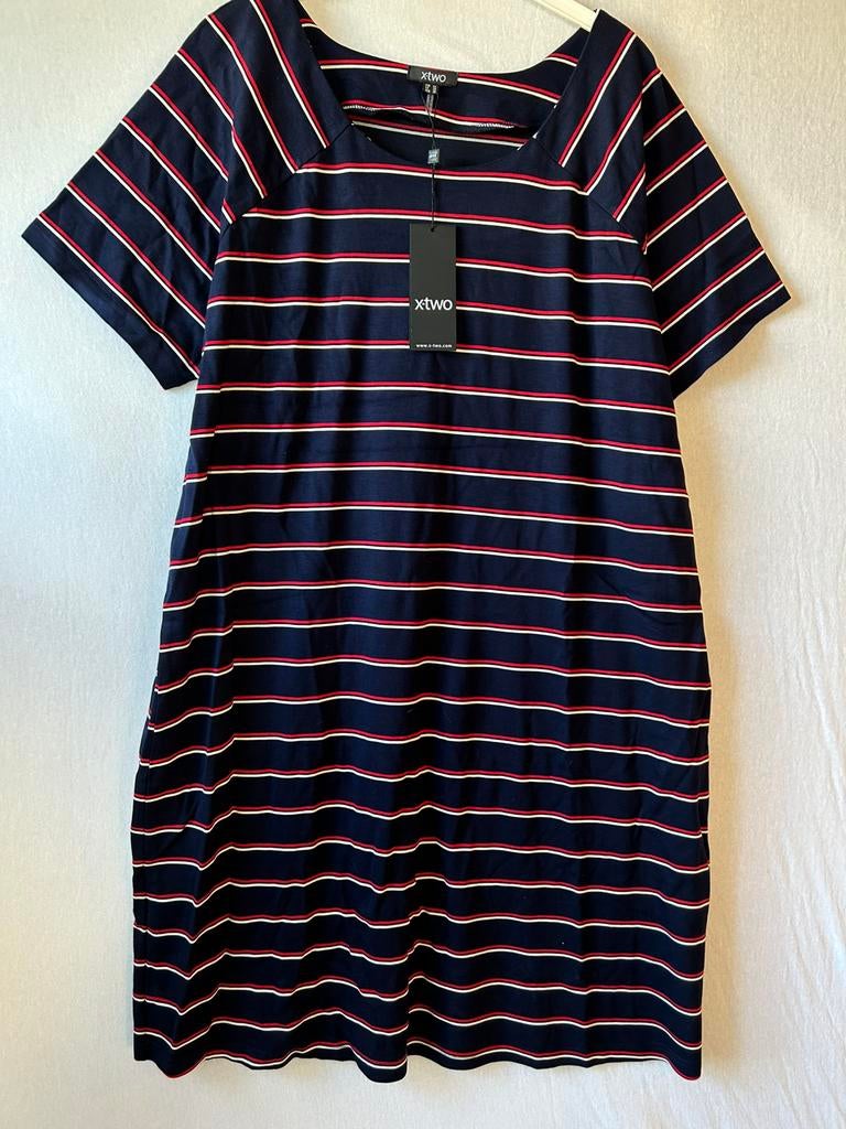 X-Two leuke stretch jurk  52, Kleding | Dames, Verzenden, Nieuw, Blauw, Jurk