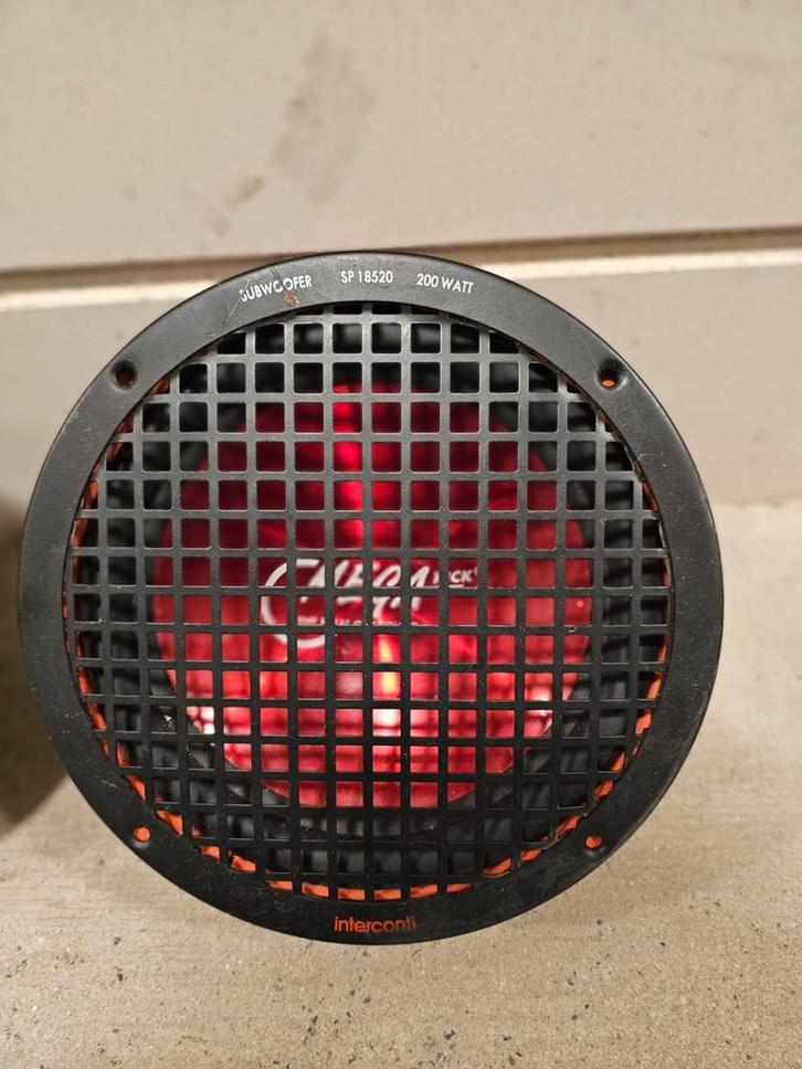 2x subwoofer 200W + luidsprekerkabels / car audio set, Auto diversen, Autospeakers, Gebruikt, Ophalen